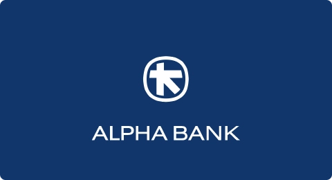 Λογότυπο Alpha Bank, συνεργαζόμενης τράπεζας για στεγαστικό δάνειο